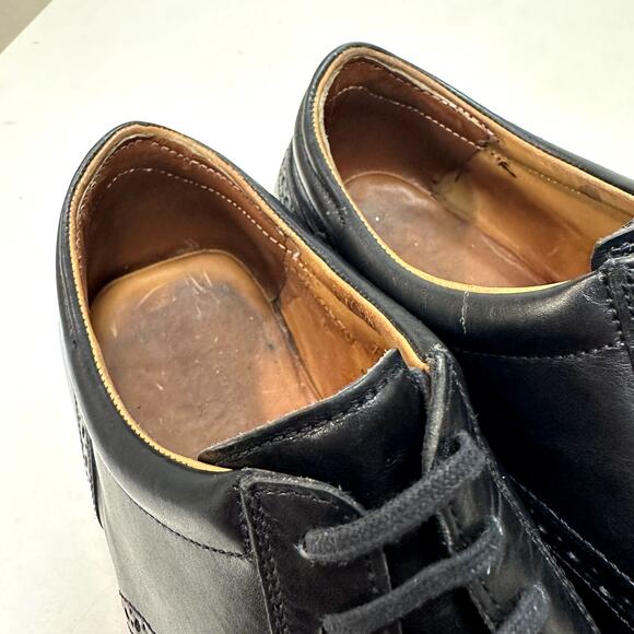 EXCELLENT J.M. Weston 607 Richelieu Oxford Wingtip Black France UK 7.5 / US 8.5 - Picture 11 of 14